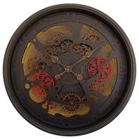 Wanduhr Glas/Kunststoff Schwarz DxH: ca. 76x76 cm - Schwarz, Basics, Glas/Kunststoff (76/76cm) - Globo