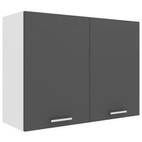 Küchenoberschrank Esilo 80 Cm Anthrazit/weiß - Anthrazit/Weiß, KONVENTIONELL, Holzwerkstoff (80/60/31cm) - MID.YOU