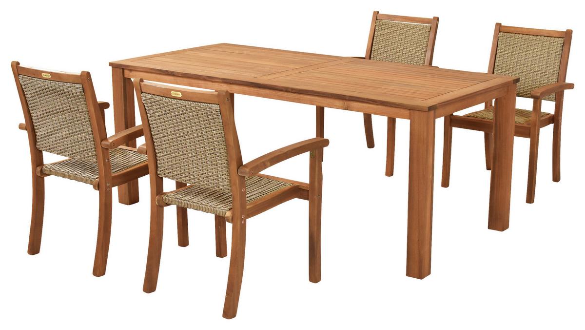 Gartenset Castilla - Naturfarben, MODERN, Holz/Kunststoff - Gardenson