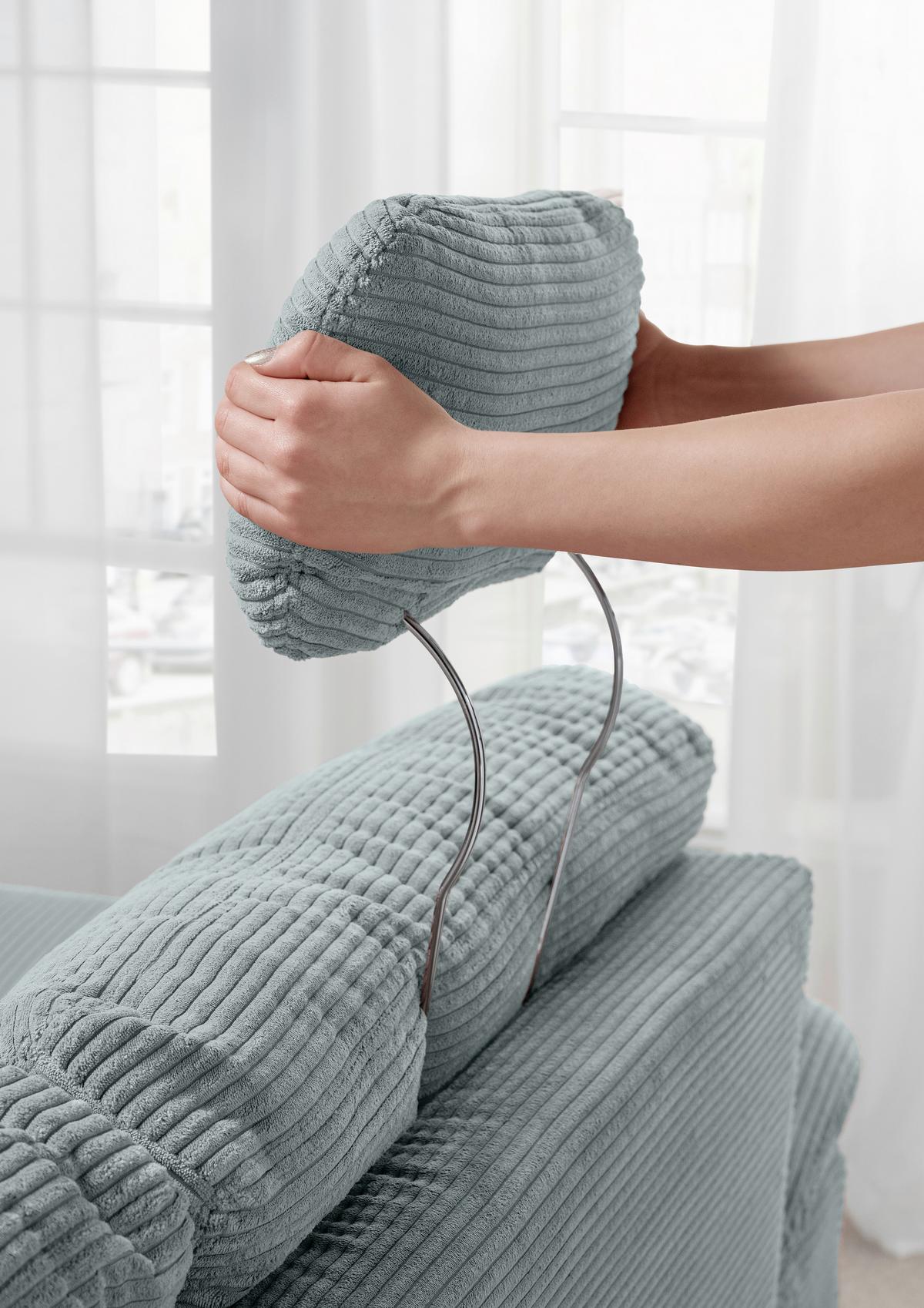 Ecksofa Brizzini Hellblau S: 176x270 Cm - Naturfarben/Hellblau, MODERN, Textil (176/270cm) - Livetastic