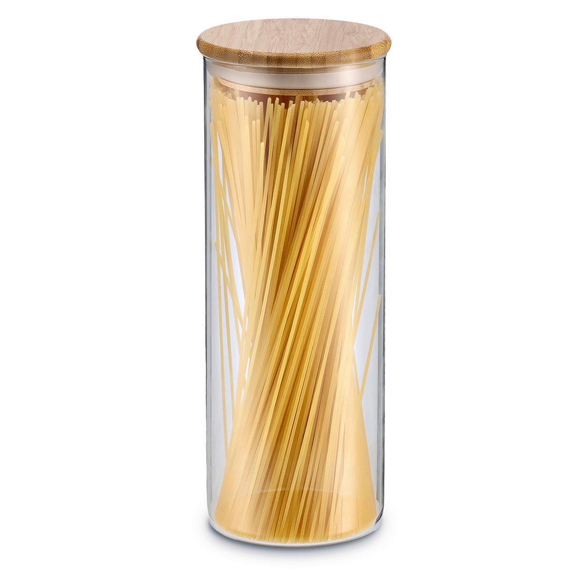 Vorratsgläserset Naturfarben B: 40 Cm - Naturfarben, Basics, Glas/Holz (40/46,5/28cm) - Zeller Present
