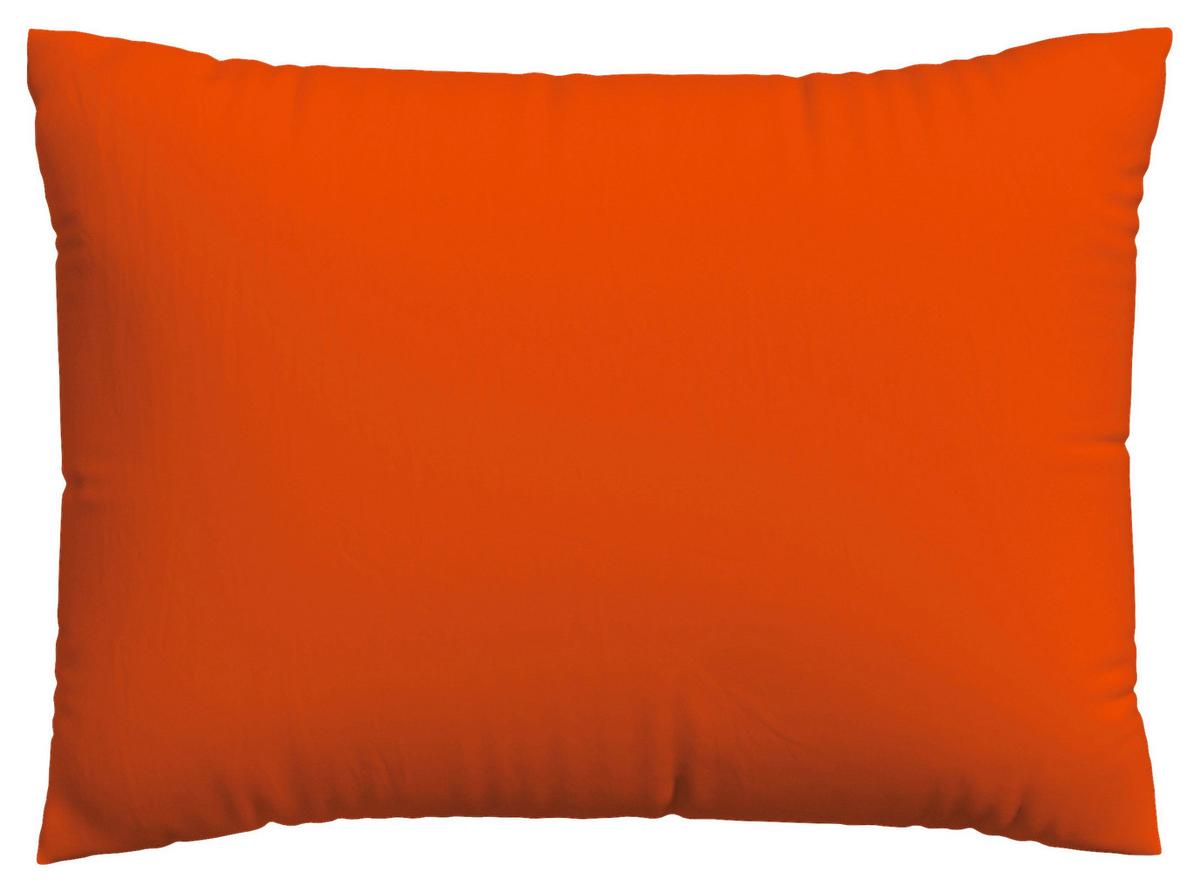 Kopfpolsterbezug Woven Satin - Dunkelorange, Basics, Textil (70/90cm) - Schlafgut