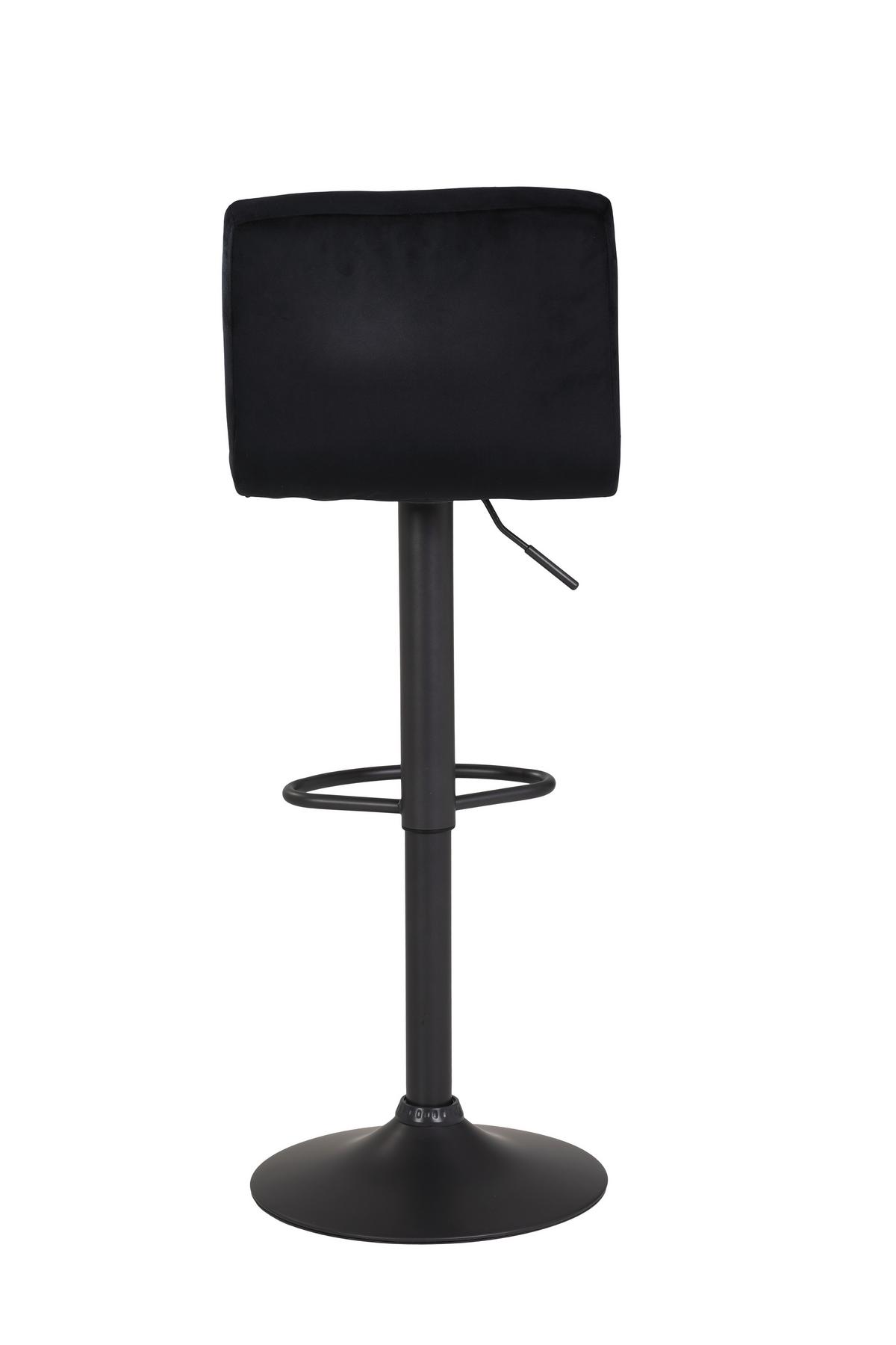 Barhocker höhenverstellbar 2er-Set Amanda II Schwarz - Dunkelgrau/Schwarz, MODERN, Textil/Metall (40/85/48cm) - MID.YOU