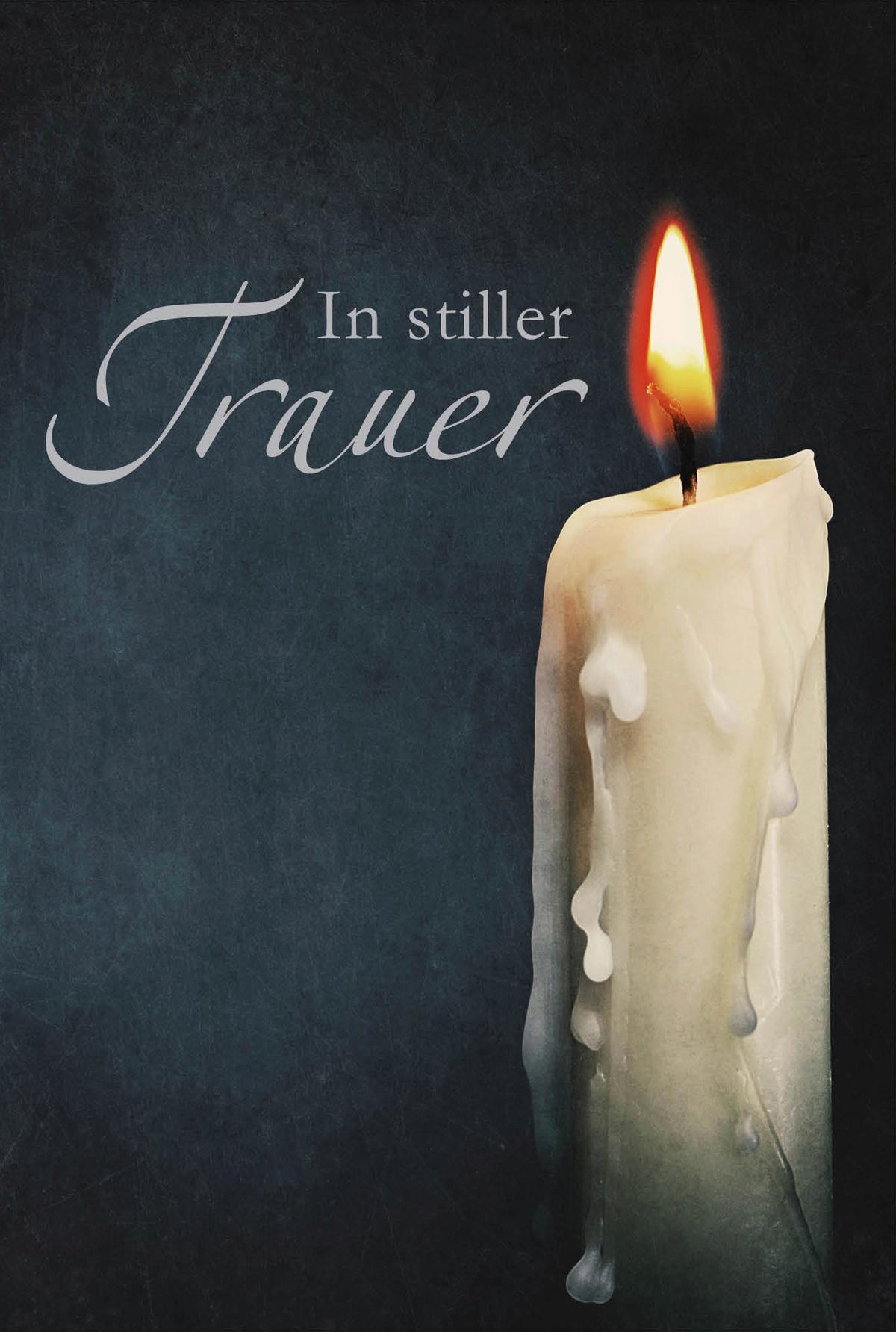 Billett Trauer Kerze - Multicolor, Basics, Papier/Kunststoff (12/18/2cm)