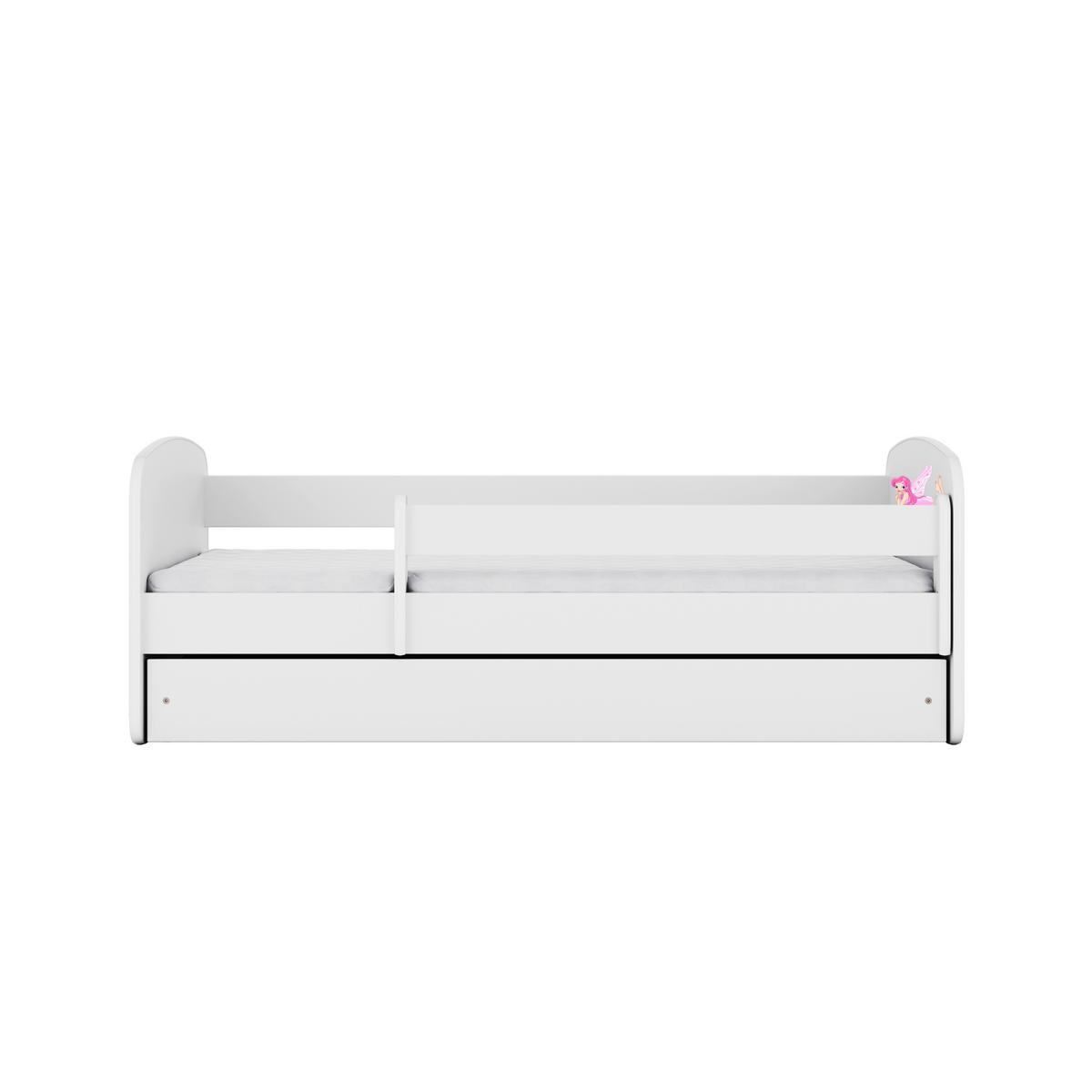 Kinder-/Juniorbett Babydreams Inkl. Matratze 80x160 - Birkefarben/Weiß, MODERN, Holz/Holzwerkstoff (80/160cm) - MID.YOU