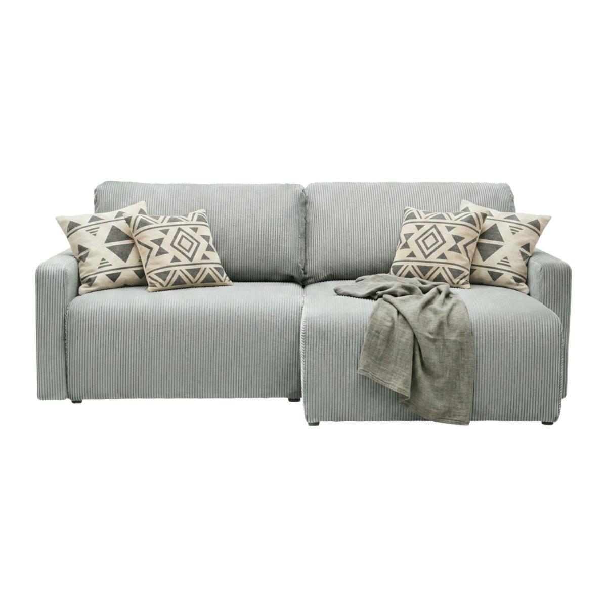 Rohová sedačka DAVE, obojstranná,šalviovozel.menč. - šalviovozelená, Modern, textil (227/146cm) - Based