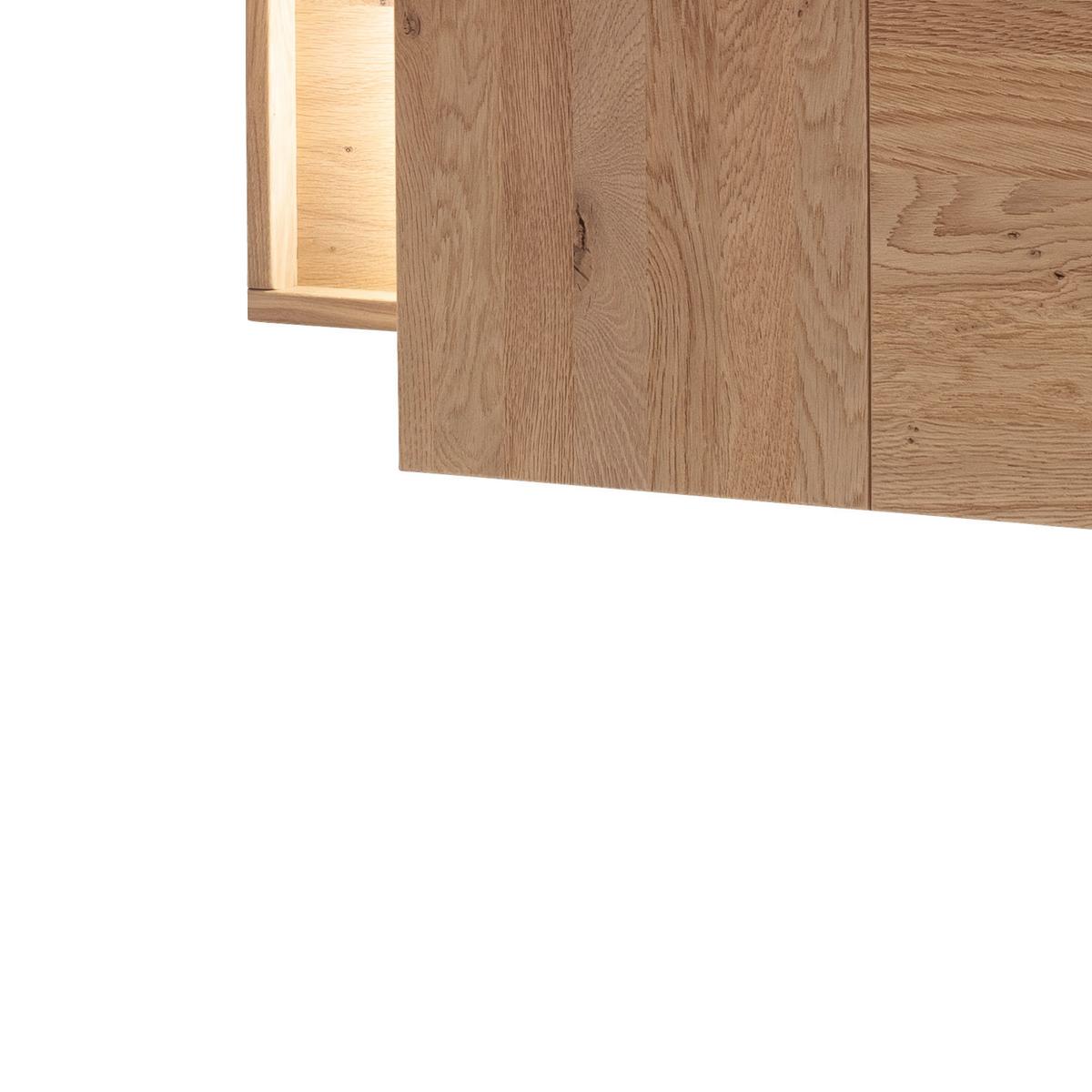 Wandboard Valencia B: 120 cm Eichefarben - Eiche Bianco, Design, Holz/Holzwerkstoff (120/69/26cm) - MID.YOU