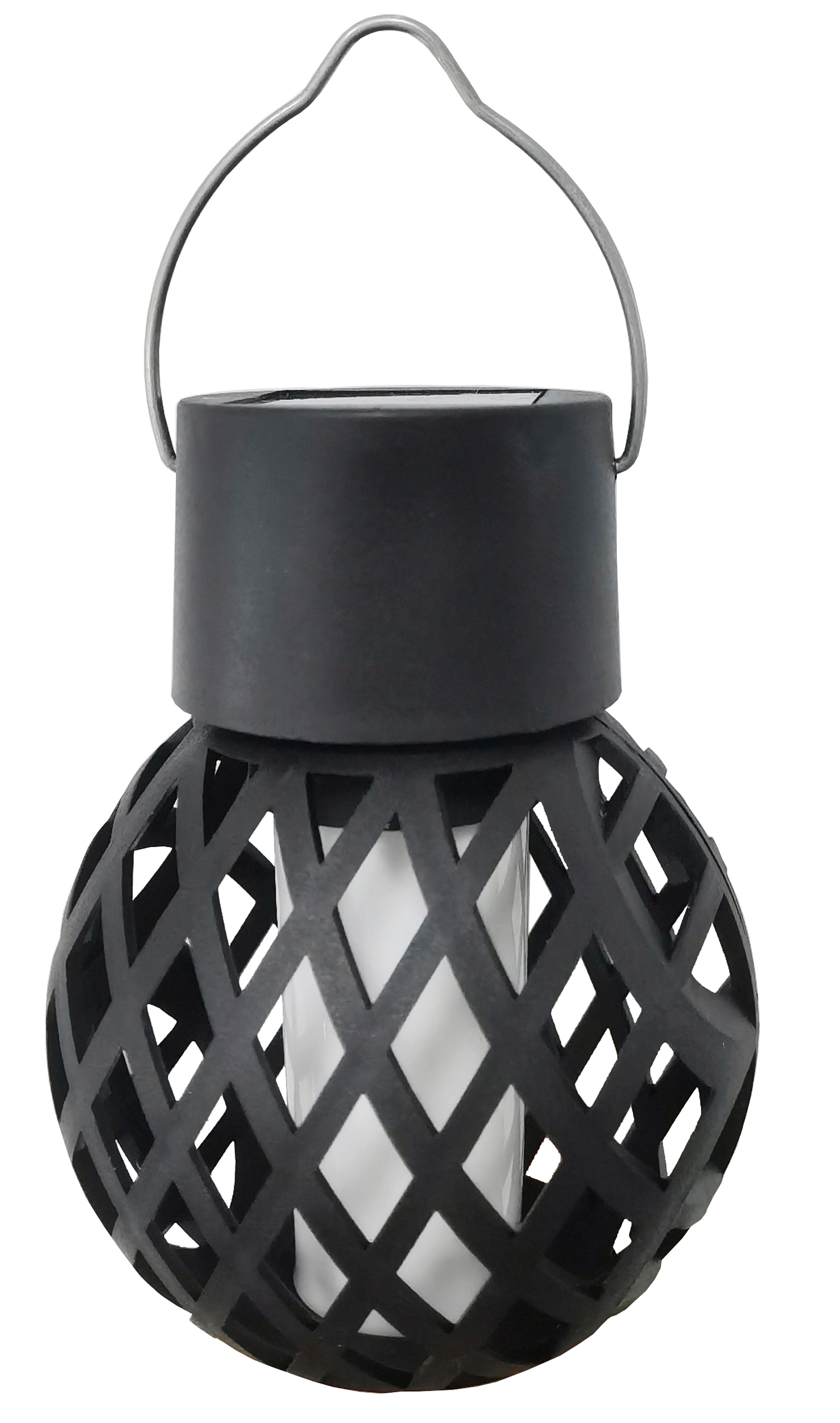 Solarleuchte Rund Schwarz Lailah 1xled Warmweiß H: 9 cm - Schwarz, KONVENTIONELL, Kunststoff (7/9cm) - Homezone
