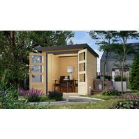 Gartenhaus Gaia 2 A ohne Fußboden - Fichtefarben/Anthrazit, Basics, Holz/Metall (209/208/213cm)