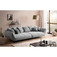 Bigsofa Triton Hellgrau B: 311 cm - Hellgrau/Schwarz, Design, Textil (311/95/130cm) - Livetastic