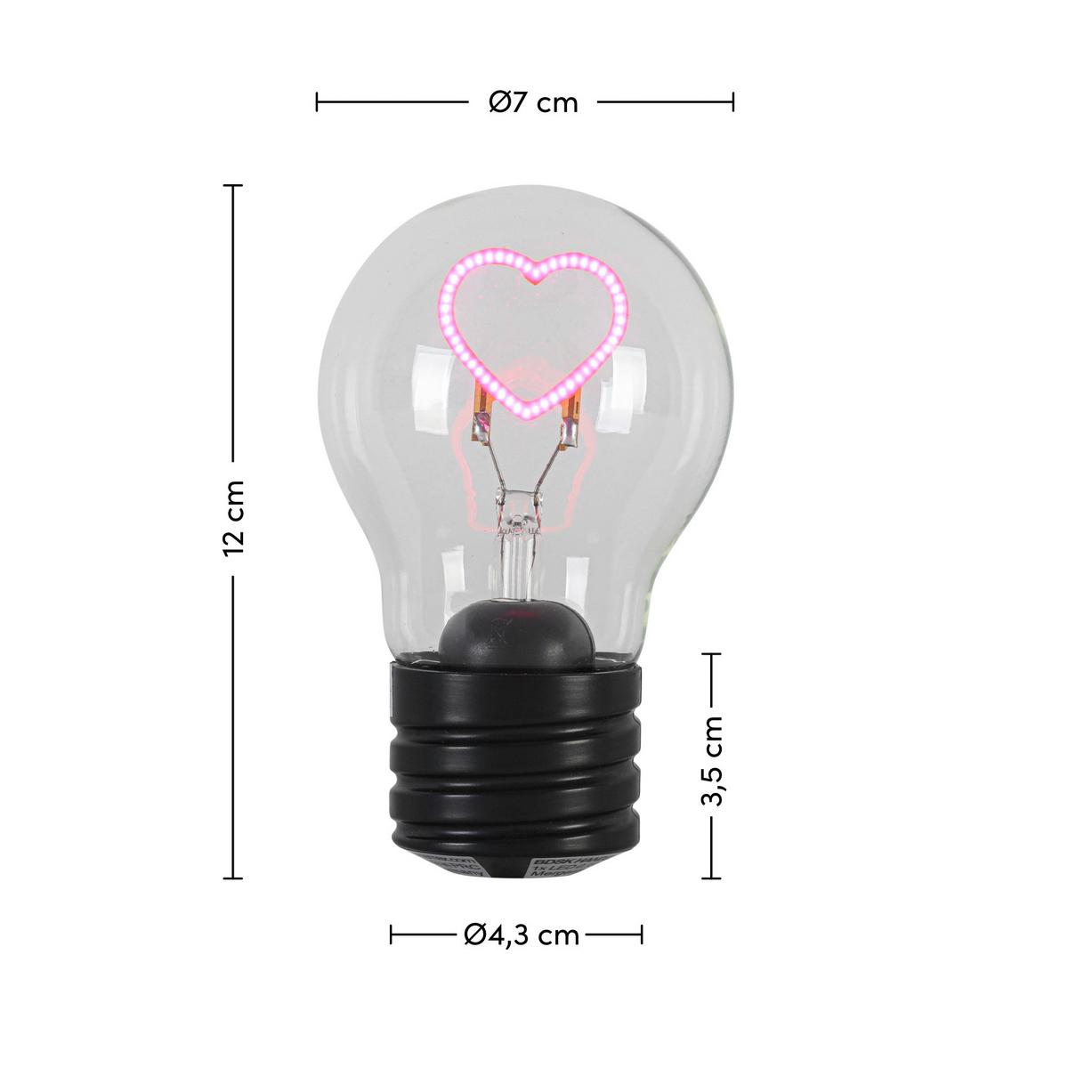 DEKORAČNÍ LED SVÍTIDLO BIRNI - černá/průhledné, Moderní, kov/plast (7/12cm) - Mömax