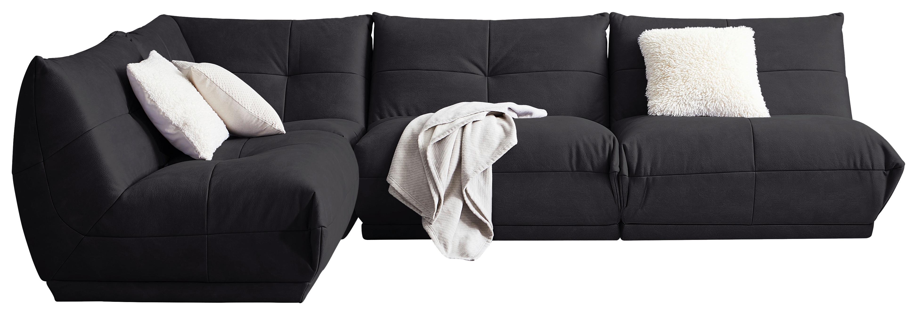 Ecksofa Giselle Schwarz S: 210x315 cm - Schwarz, Trend, Textil (210/315cm) - Livetastic