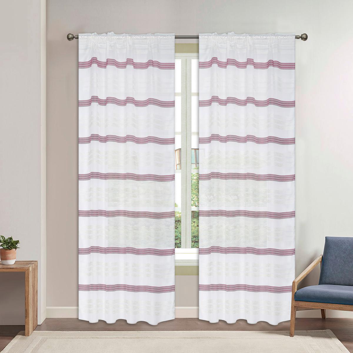 Készfüggöny Steffi Kb. 140/245cm - piros, Modern, textil (140/245cm) - Luca Bessoni