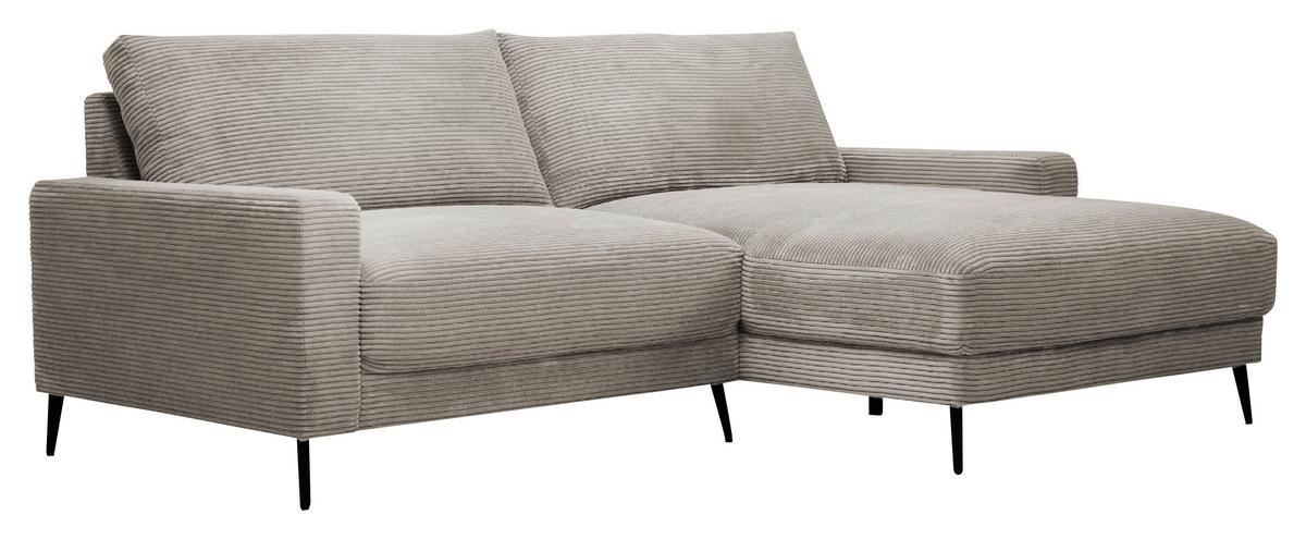Univerzálna sedačka CORA, sivobéžový menčester - čierna/sivobéžová, Modern, kov/drevo (223/86/161cm) - Mömax
