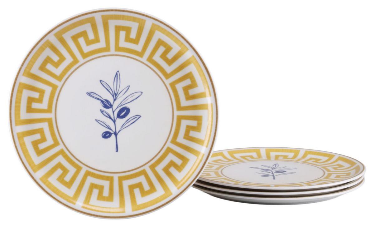 Pizzateller Athena Keramik, Weiß/Honig - Weiß/Honig, Basics, Keramik (32cm) - Creatable