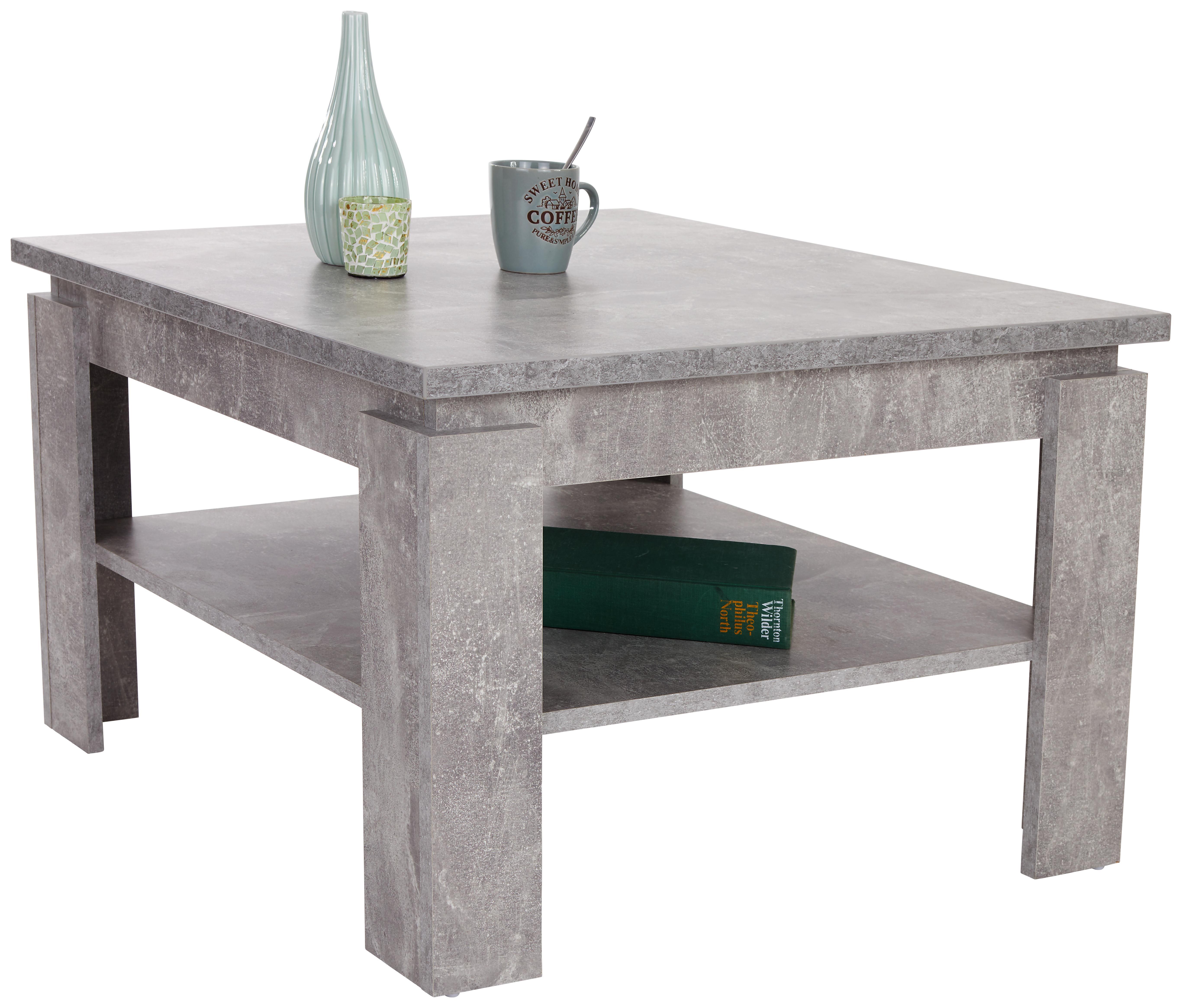 Dohányzóasztal Nizza 1 - Világosszürke, modern, Faalapú anyag (70/45/70cm)