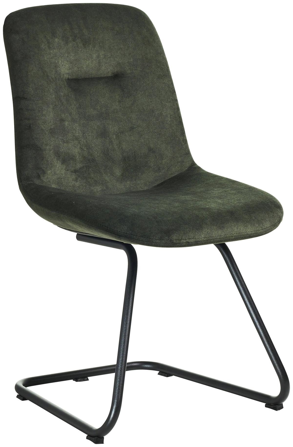 STOLIČKA SWING-CH - čierna/lesná zelená, Basics, kov/textil (51/89/61cm) - Celina Home