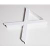 Bankgestell Stahl Weiß Bxh: 40x42 Cm, X-Form - Weiß, Basics, Metall (40/42cm)