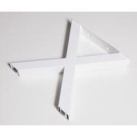 Bankgestell Stahl Weiß Bxh: 40x42 Cm, X-Form - Weiß, Basics, Metall (40/42cm)