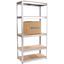 Schwerlastregal Jens 90/180/40 cm - Silberfarben/Naturfarben, Holz/Metall (90/40/180cm) - Homezone Schwerlastregal Jens 90/180/40 cm - Silberfarben/Naturfarben, Holz/Metall (90/40/180cm) - Homezone