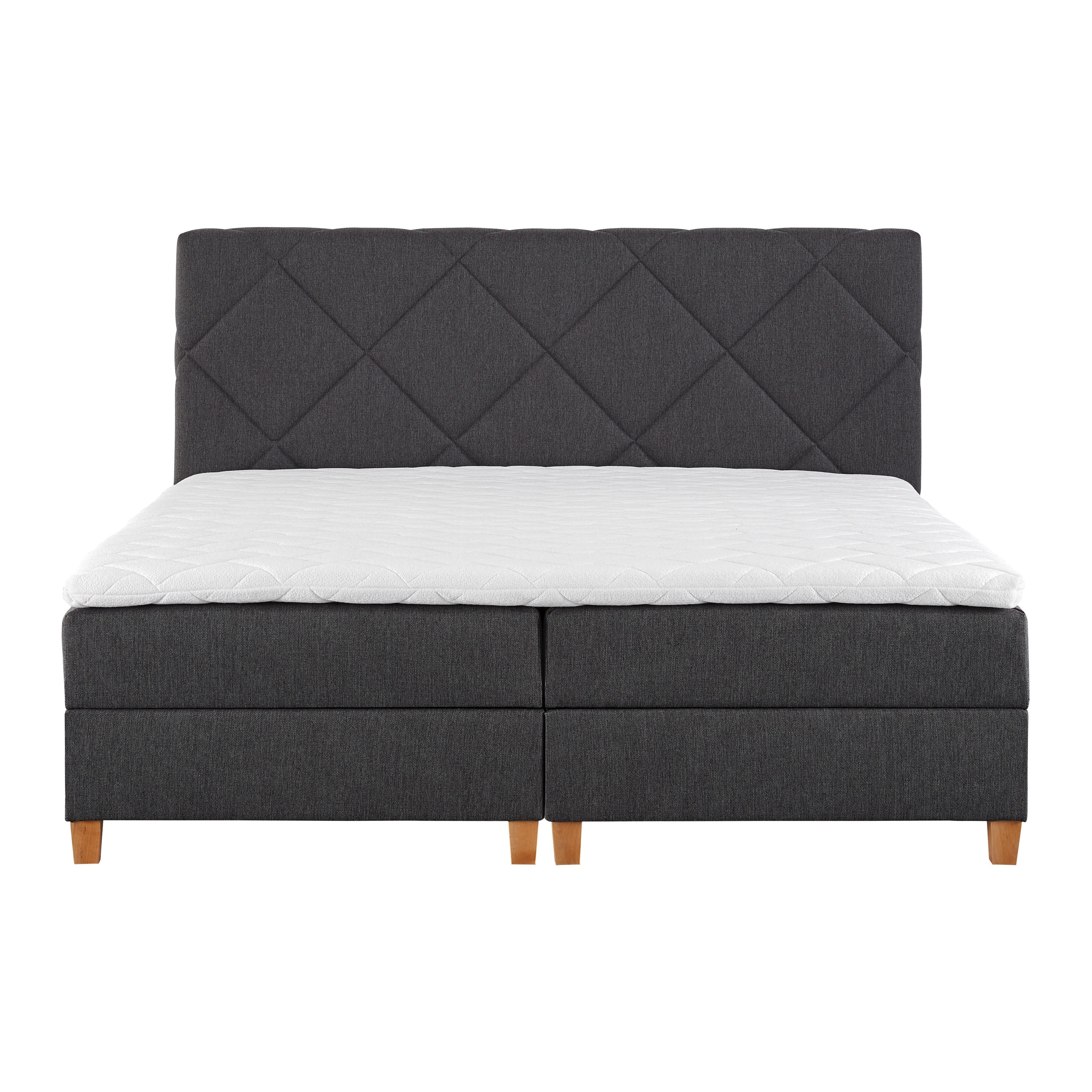 Americká Postel Marcello, 180x200, Tmavě Šedá - šedá, Moderní, dřevo/kompozitní dřevo (180/200cm)