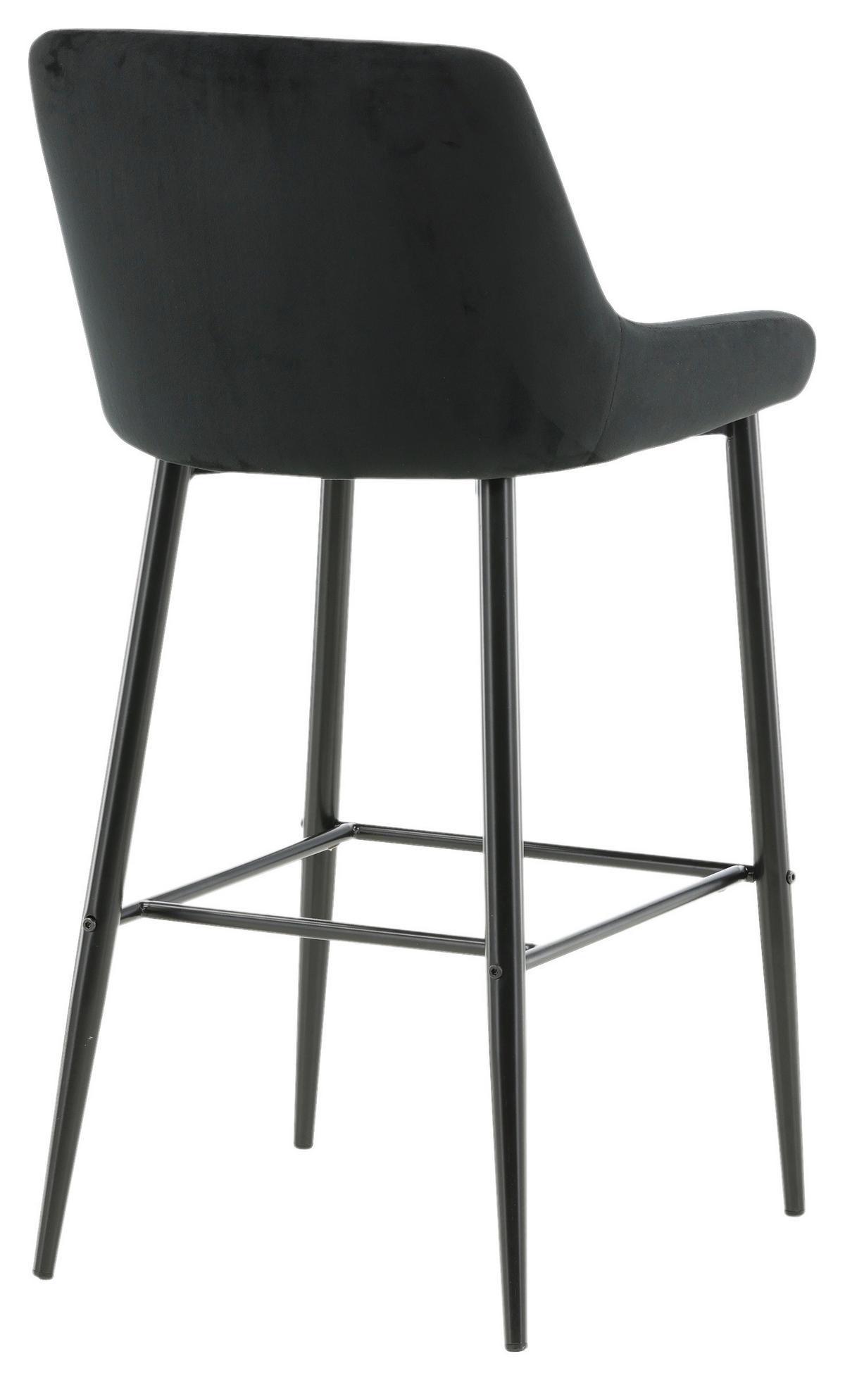 Barhocker-set Plaza Schwarz B: 48 Cm - Schwarz, Design, Kunststoff/Textil (48/105/57cm) - Livetastic