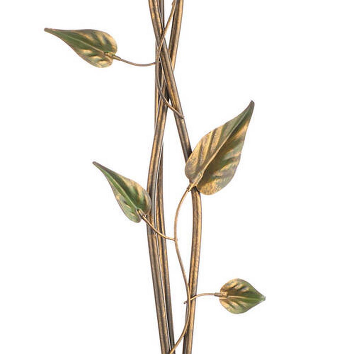 Stehleuchte 4620/Pt3 - Bronzefarben/Olivgrün, Natur, Glas/Metall (55/175cm)