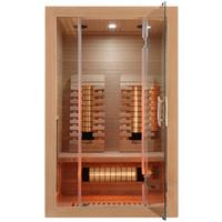 Infrarotkabine 2 Personen 120x105x190 cm Malmö Hemlock - Naturfarben, Basics, Holz (120/190/105cm)