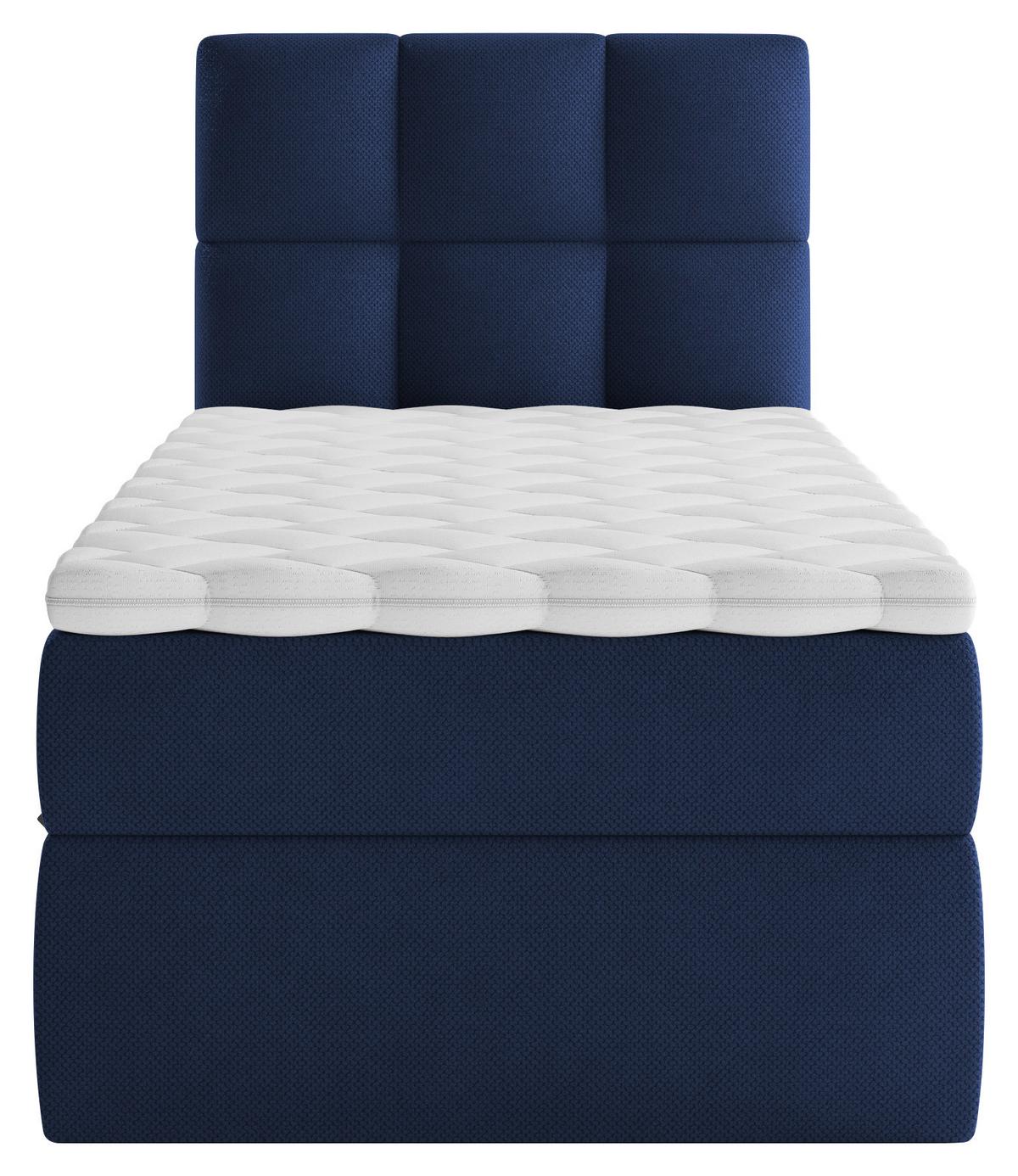 Boxbett Polly - Schwarz/Dunkelblau, MODERN, Holz/Holzwerkstoff (90/200cm) - MID.YOU