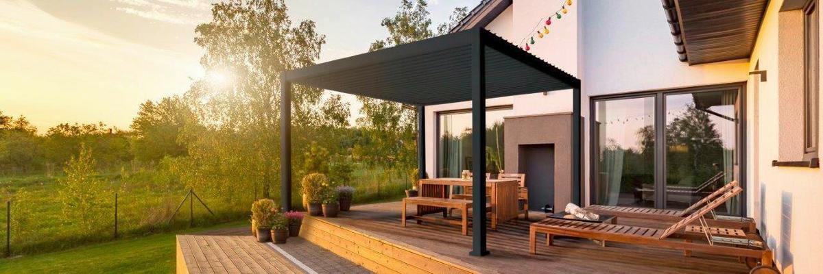 Pergola PERGOLA DELUXE 400X300CM - antracitová, Moderní, kov (400/250/300cm) - Gardenson