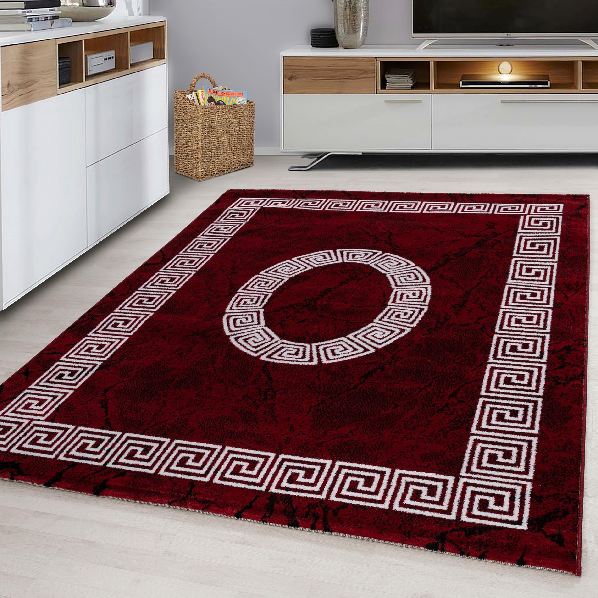 Teppich Läufer Rot/Weiß Plus 80x300 cm - Rot/Weiß, Design, Textil (80/300cm)