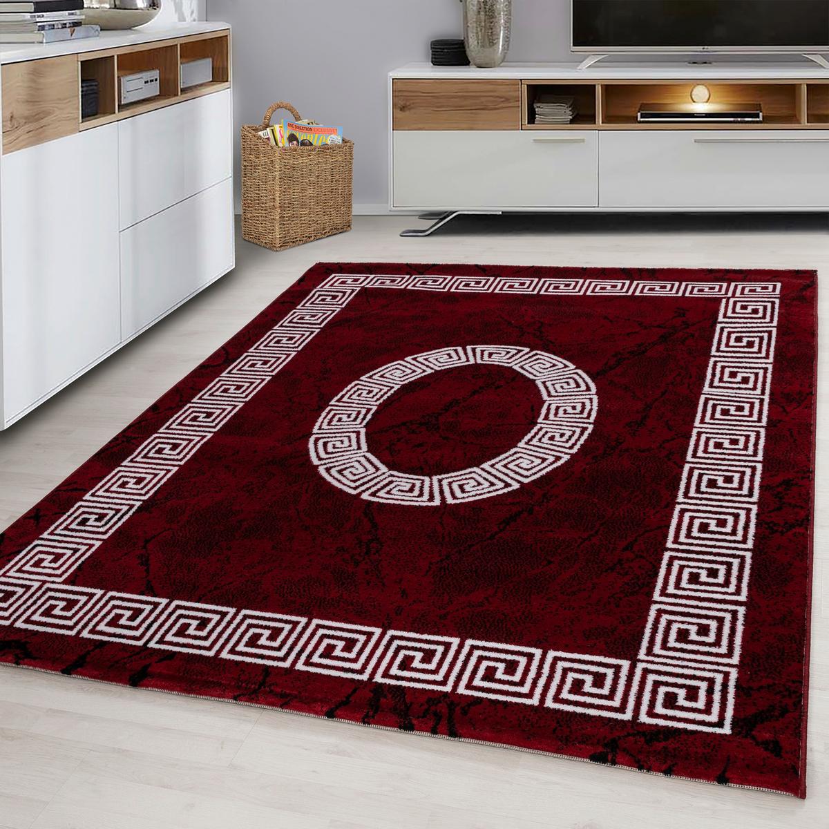 Teppich Läufer Rot/weiß Plus 80x300 Cm - Rot/Weiß, Design, Textil (80/300cm)