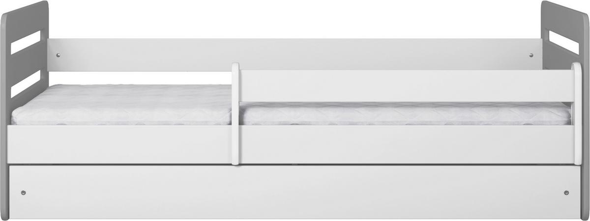Kinder-/Juniorbett Tomi Grau/Weiß B: 80cm - Birkefarben/Weiß, MODERN, Holz/Holzwerkstoff (80/180cm) - MID.YOU