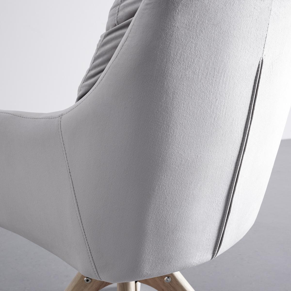 Židle JUANA světlešedá - světle šedá/přírodní barvy, Moderní, kov/dřevo (61/93/65cm) - Bessagi Home