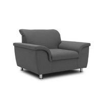 Polstersessel Mit Armlehnen Franzi Webstoff Grau - Chromfarben/Grau, KONVENTIONELL, Textil (120/81/97cm) - MID.YOU