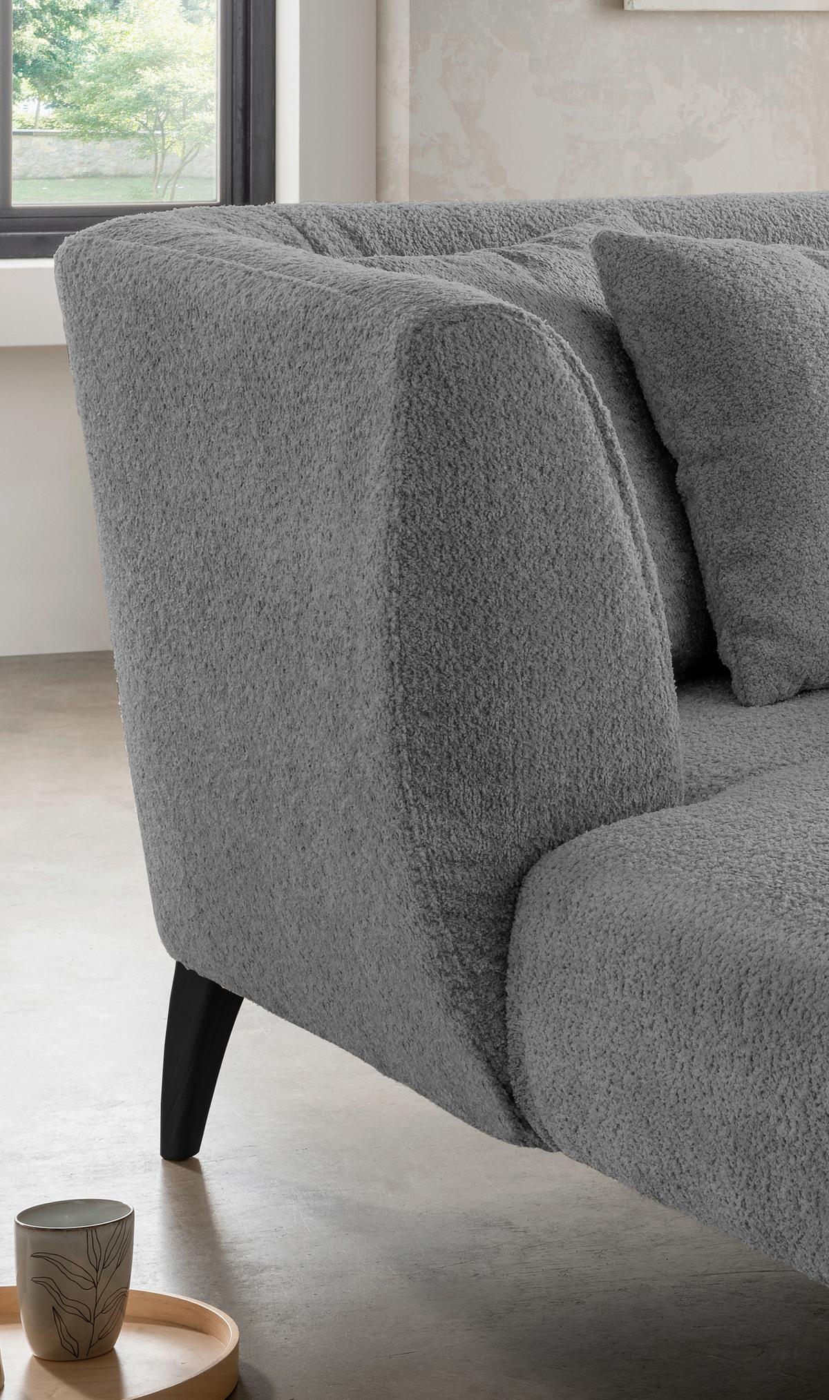 Xxl-sessel Inkl. Zierkissen Colori Anthrazit - Anthrazit/Schwarz, MODERN, Textil (108/84/155cm) - MID.YOU