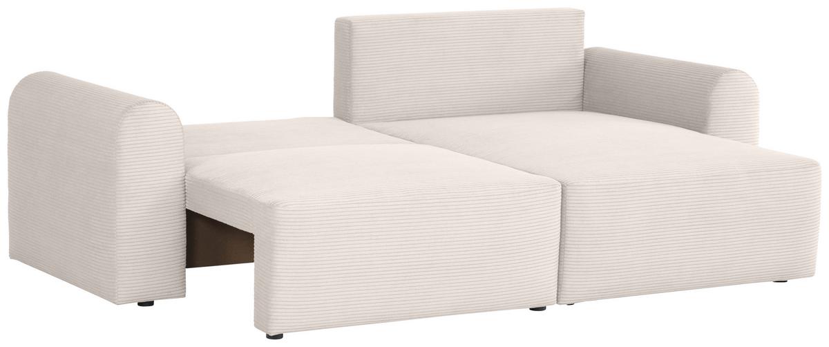 Ecksofa Joni Weiß S: 250 cm - Weiß, Design, Textil (250/151cm) - MID.YOU