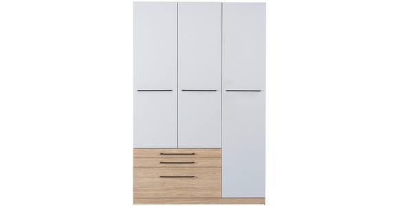 Kleiderschrank Unit - Eichefarben/Hellgrau, KONVENTIONELL, Holzwerkstoff (137/210/58cm) - Ondega