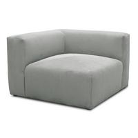 Sofaelement Hellgrau B: 108 cm - Hellgrau/Schwarz, Design, Textil (108/69/108cm) - MID.YOU