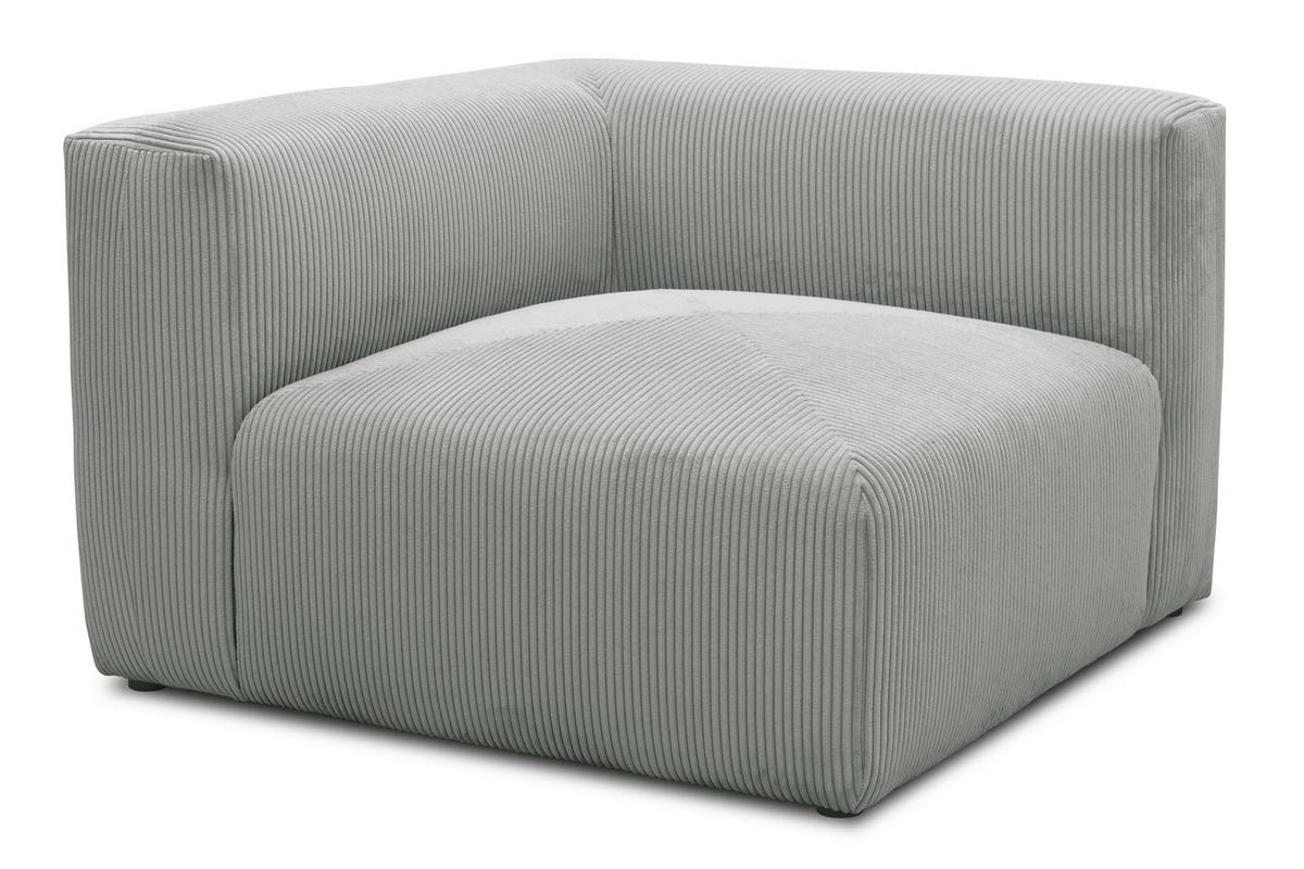 Sofaelement Hellgrau B: 108 cm - Hellgrau/Schwarz, Design, Textil (108/69/108cm) - MID.YOU