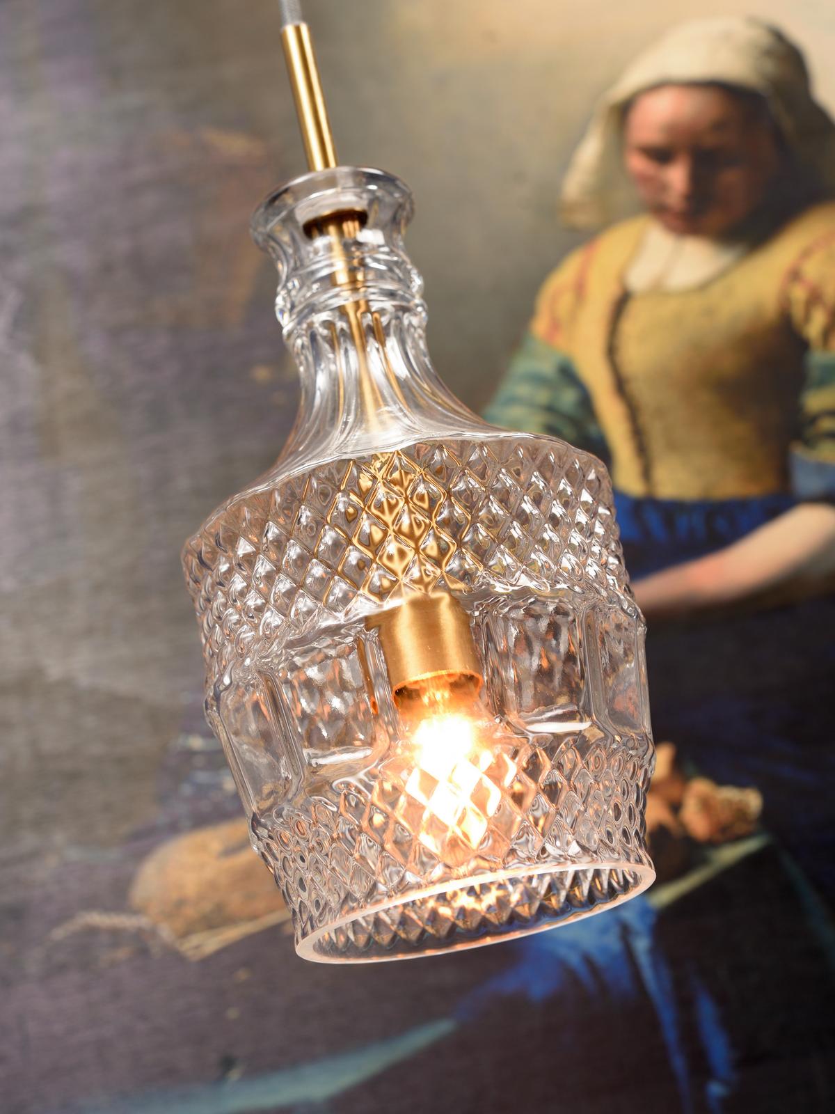 Hängeleuchte Brussels H: 21 cm 1-Flammig - Transparent, Design, Glas (17/21/35cm) - It's about Romi