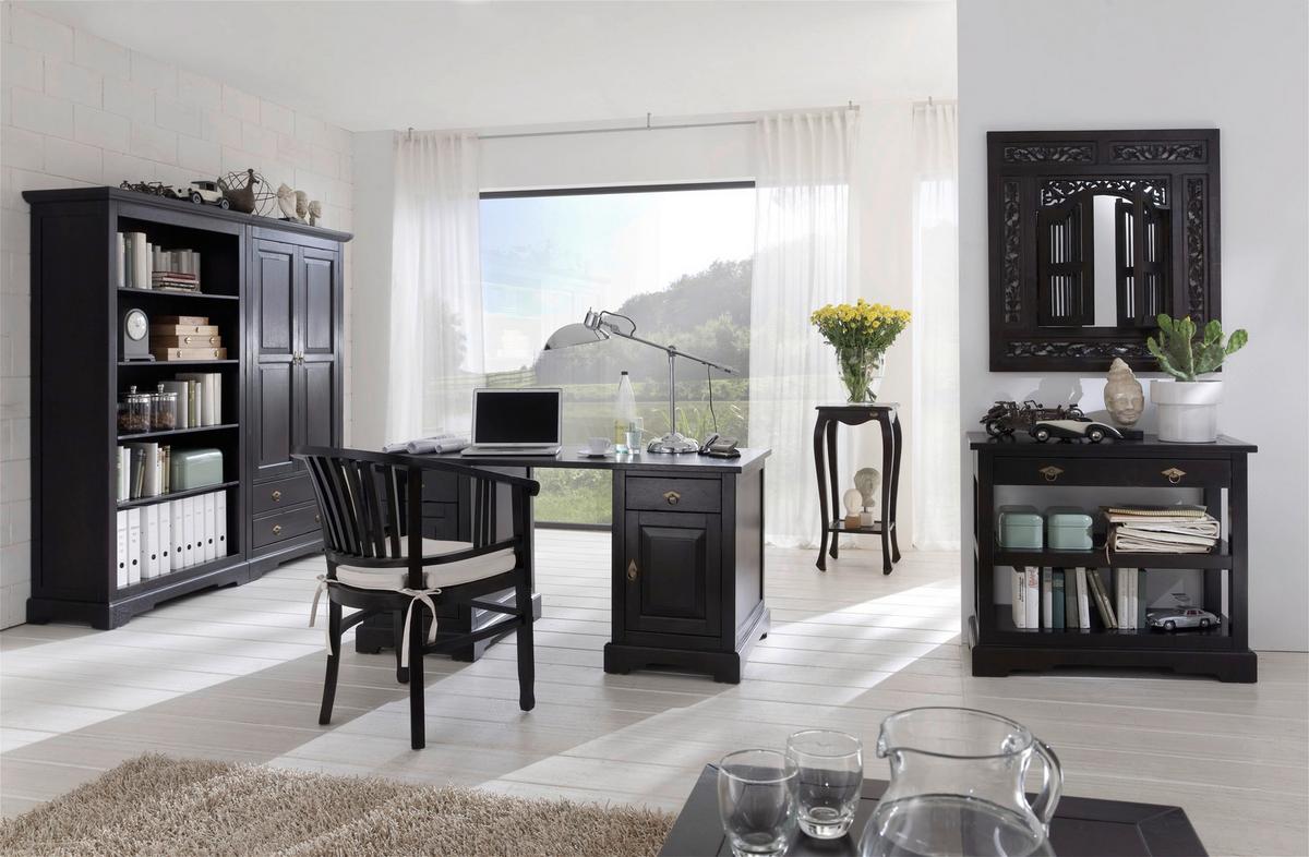 Schrank Akazie Antik B: 98cm - Schwarzbraun, Design, Holz (98/183,50/44cm) - MID.YOU