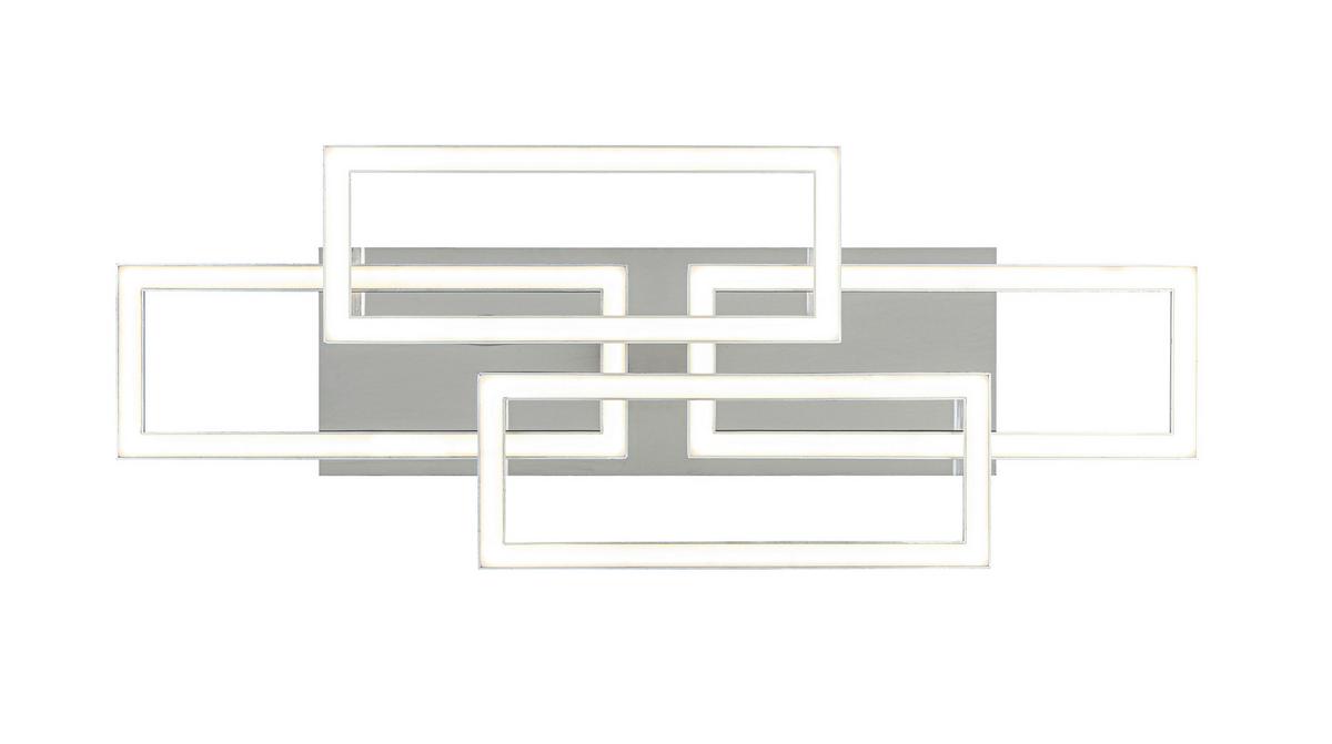 Led-deckenleuchte Niya - Chromfarben/Silberfarben, MODERN, Kunststoff/Metall (72/28,4/8cm) - Luca Bessoni