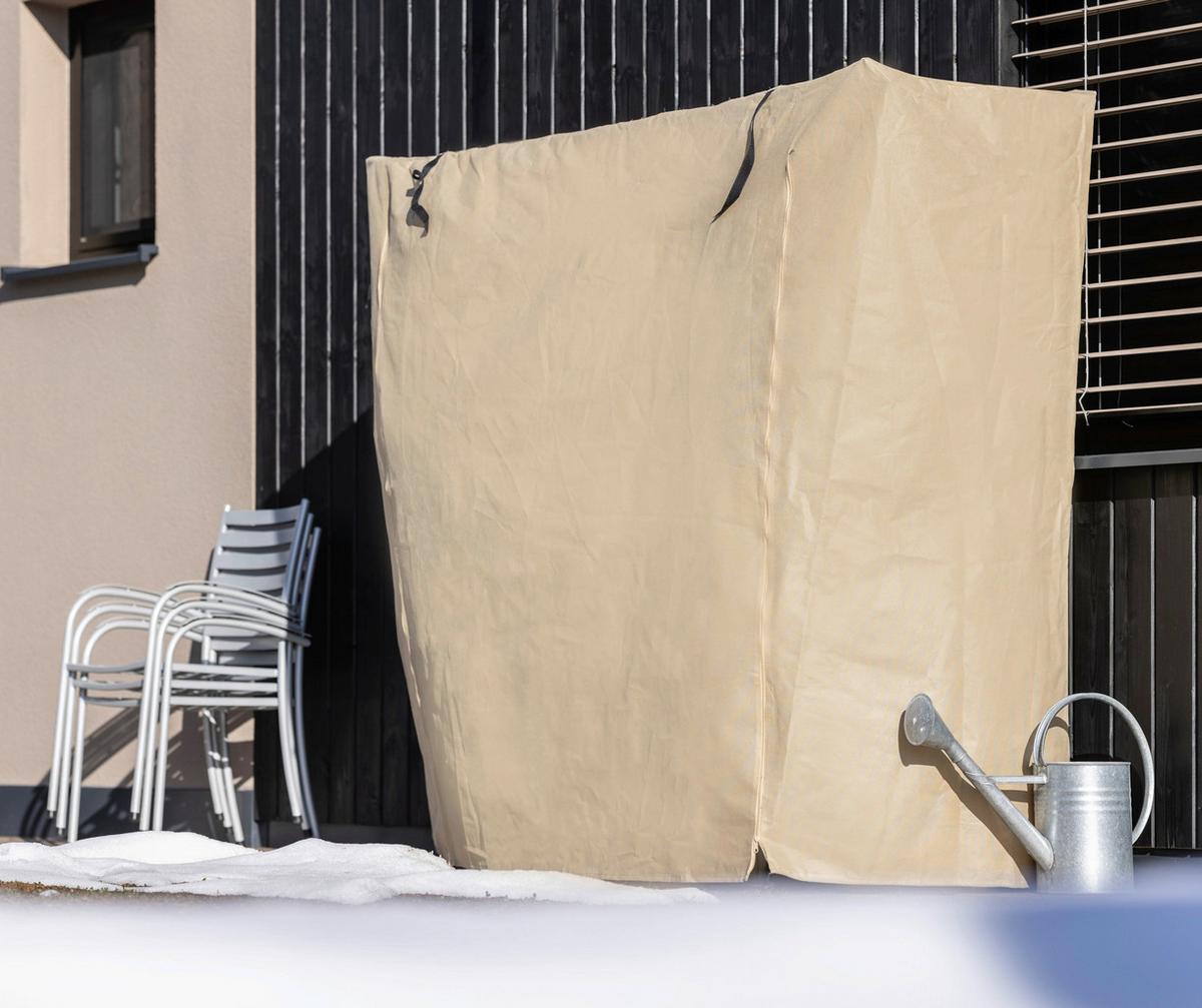 Schutzplane Easy Up XXL Naturfarben - Naturfarben, Basics, Kunststoff (200/180/70cm)