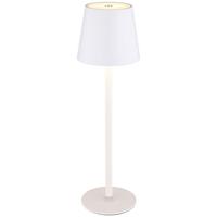 NABÍJATEĽNÁ STOLNÁ LAMPA BILI - biela, Modern, kov/plast (10,6/36cm) - Mömax