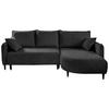 Ecksofa Sycylia Dunkelgrün/Schwarz, 244 cm - Dunkelgrün/Schwarz, Design, Textil (244/165cm) - MID.YOU