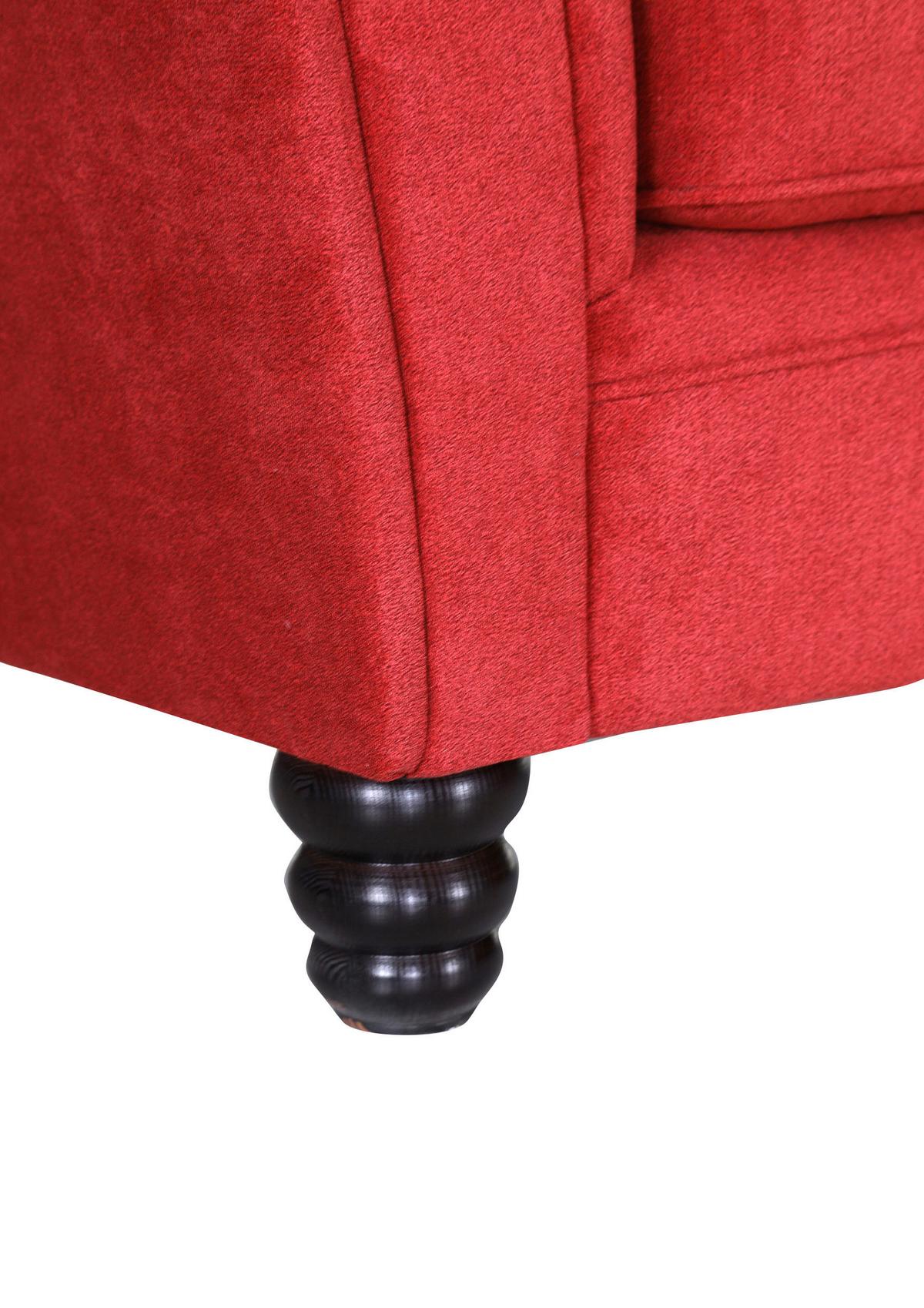 Bigsofa Lamour - Dunkelbraun/Rot, KONVENTIONELL, Holz/Textil (270/80/110cm) - Livetastic