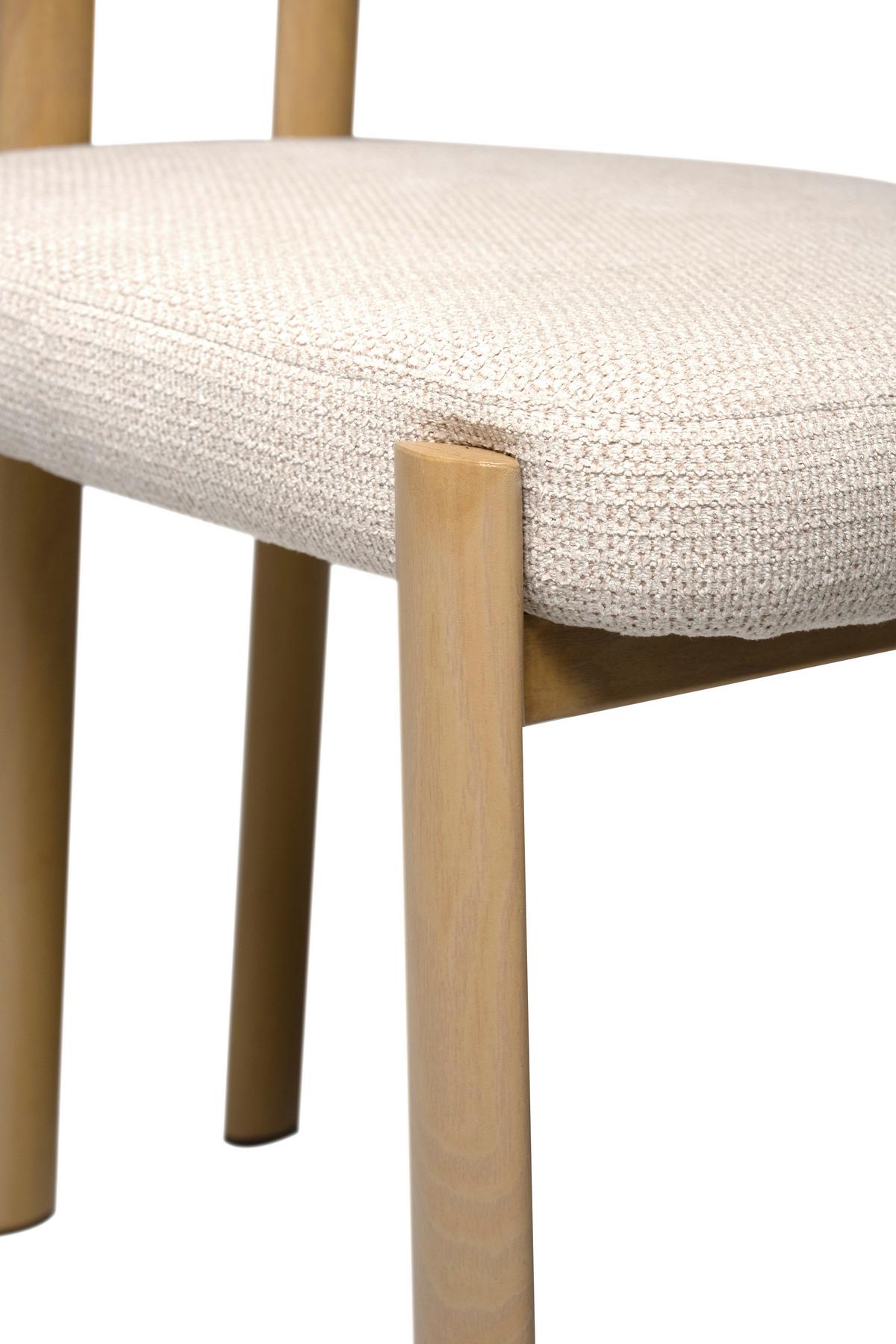 Stuhl Marven Naturfarben/Hellbraun B 47cm - Hellbraun/Naturfarben, Trend, Textil/Metall (49/82/54cm)