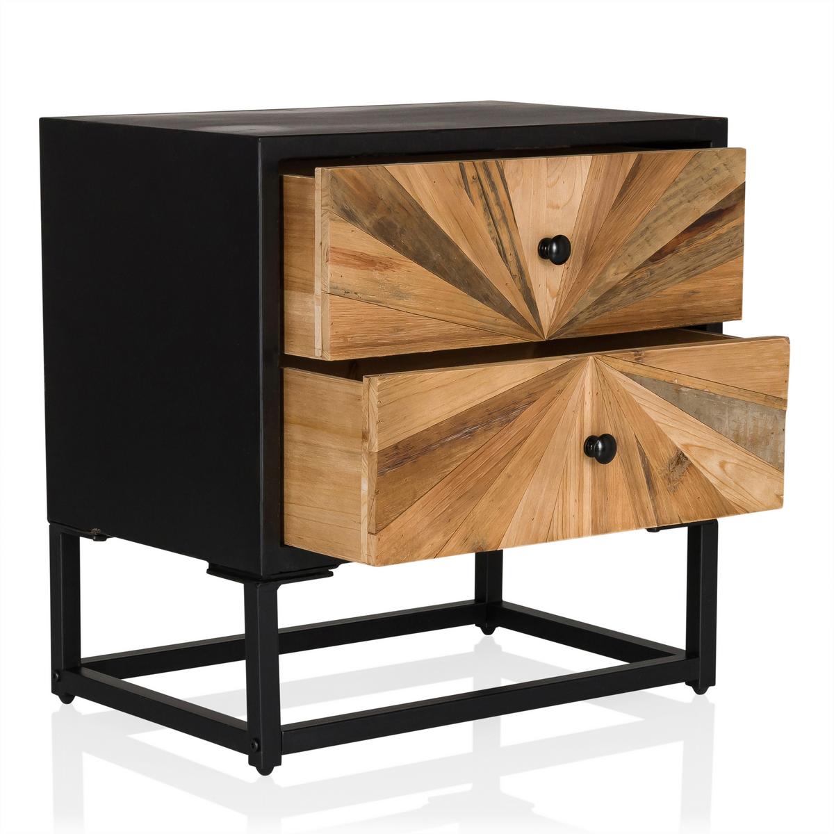 Kommode Santjago Black Sun S Dunkelbraun B: 49 Cm - Dunkelbraun/Tannenholzfarben, MODERN, Holz (49/50,5/32cm) - MID.YOU