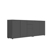 Sideboard Mailland Anthrazit B: 184,5cm - Anthrazit/Schwarz, MODERN, Holzwerkstoff (184,5/73/33cm) - MID.YOU